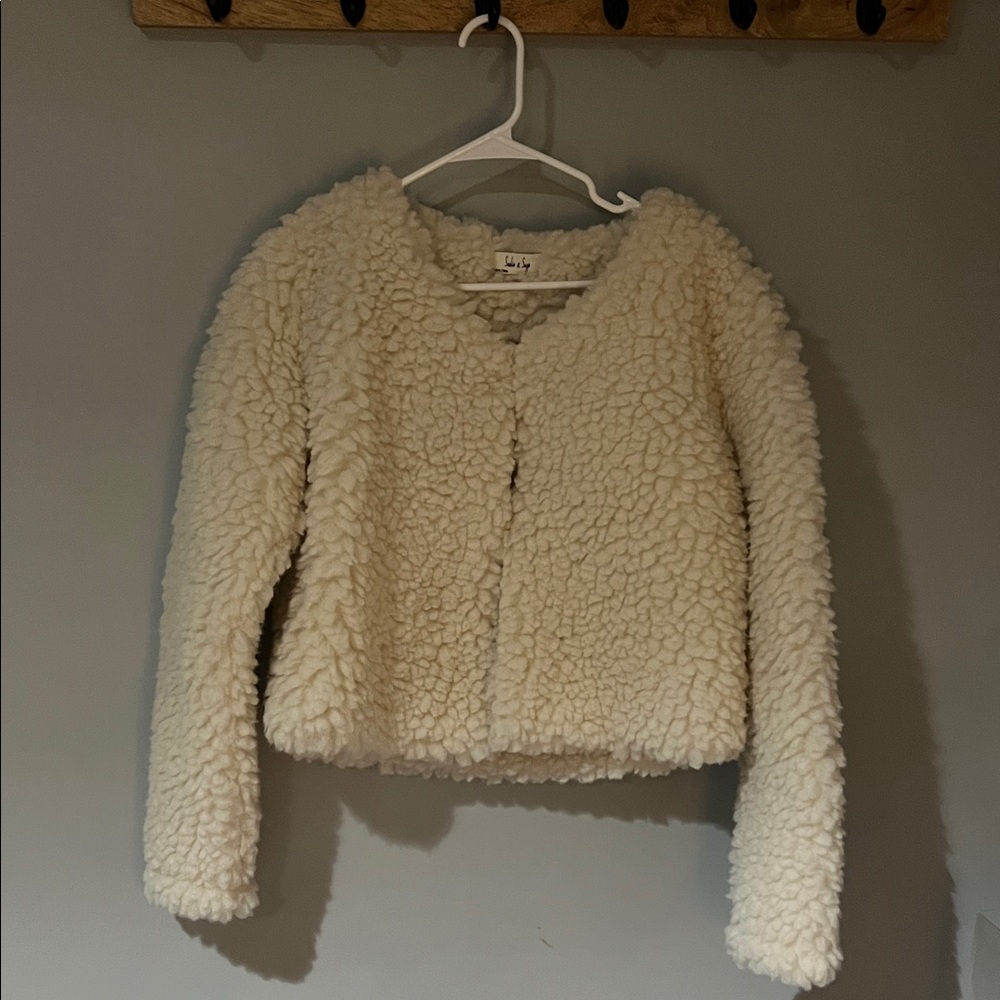 Sadie & Sage Cream Sherpa Jacket